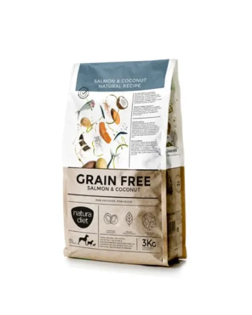 Natura Diet Grain Free Salmon & Coconut Natural Recipe 3Kg