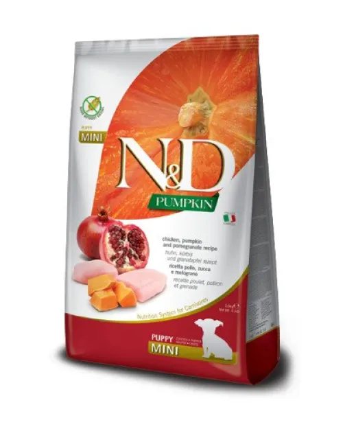 N&D Pumkin Chicken & Pomegrade puppy mini 2,5kg