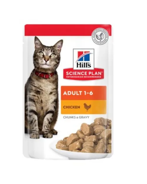 Hill's Science Plan Feline Adult με Κοτόπουλο 12χ85gr