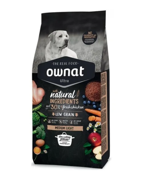 OWNAT ULTRA LOW GRAIN MEDIUM ADULT LIGHT 3KG