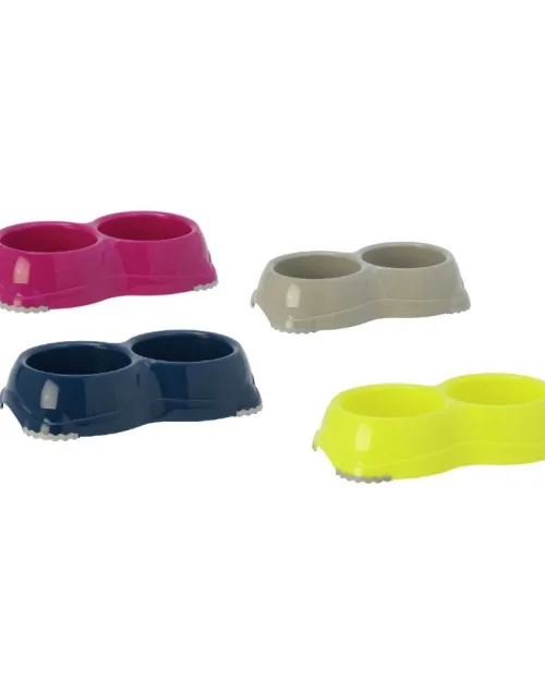 Pet Camelot Διπλό Πλαστικό Μπολ Μπλε 2*645ml-14cm