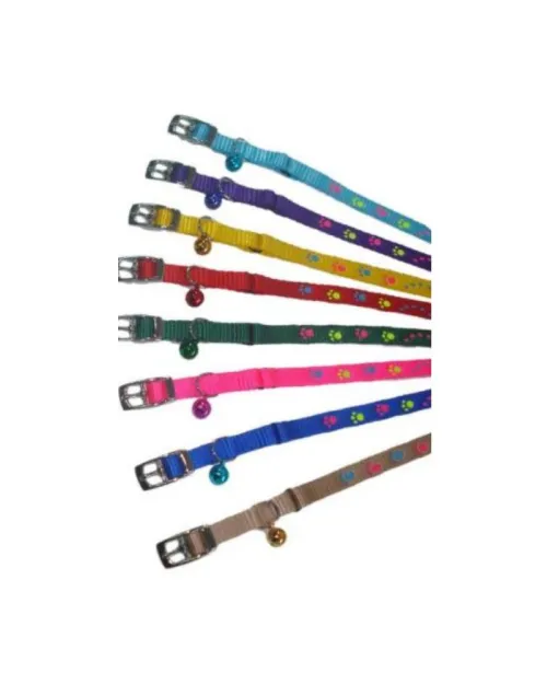 Pet Camelot Περιλαίμιο Πατούσες με κουδουνάκι Μπλε 10mm*30cm