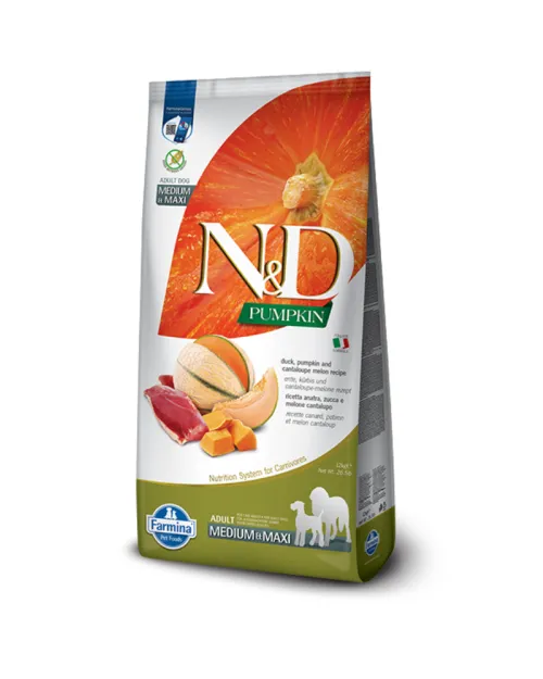 N&D Pumpkin Duck & Cantaloupe Melon Medium Maxi 12kg