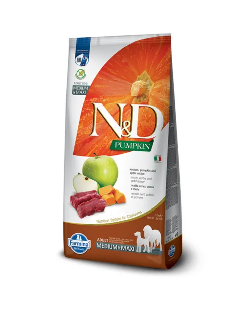 N&D Pumpkin Venison Adult Medium Maxi 12kg      