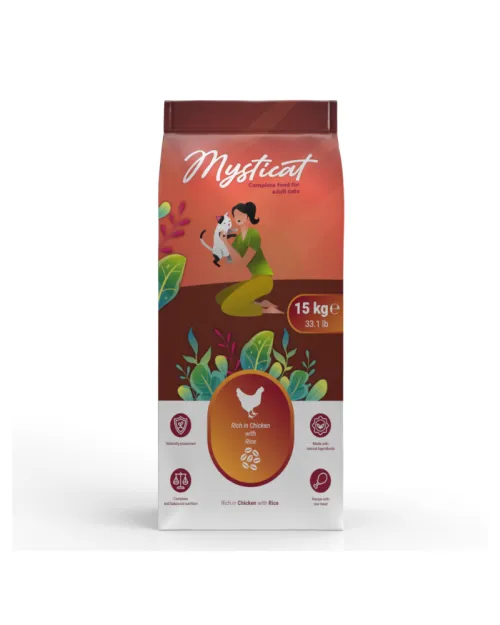 Mysticat Chicken & rice adult cat 15kg