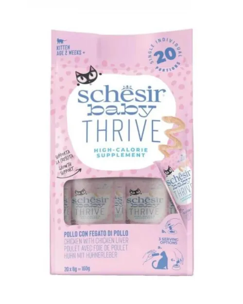 Schesir Baby Cat Pouch Thrive Mousse κοτόπουλο με συκώτι 20x8gr