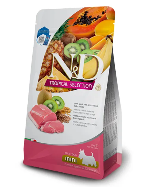 N&D DOG TROPICAL SELECTION PORK ADULT MINI 1,5 kg