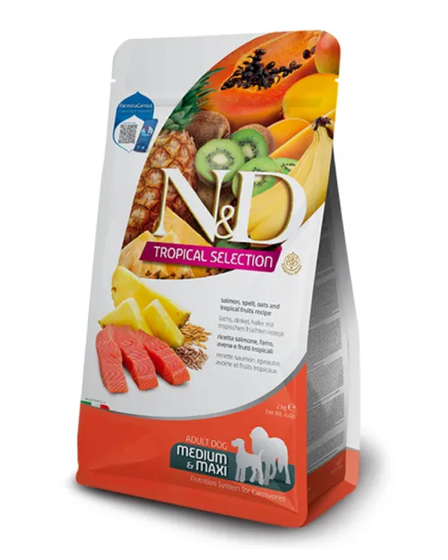 N&D DOG TROPICAL SELECTION SALMON ADULT MED/MAX 10 kg