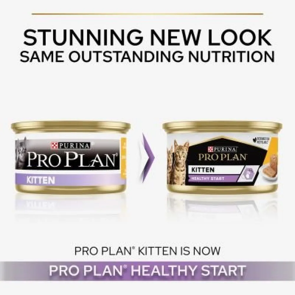 Purina Pro Plan Kitten Healthy Start mousse με Κοτόπουλο 10X85Gr