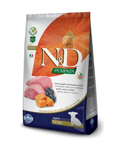 N&D Pumpkin Lamb & Blueberry Puppy Mini 7 Kg