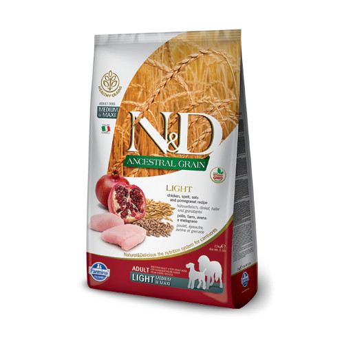 N&D Low Grain Chicken & Pomegrade light med/maxi 12kg