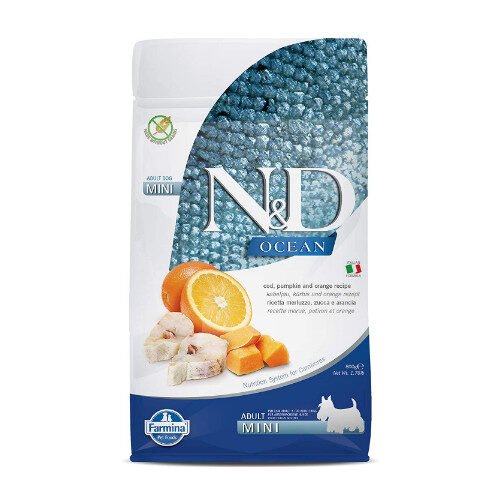 N&D Pumkin Fish & Orange Adult Mini 0.8 Kg