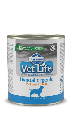 VET LIFE Hypoallergenic Fish and Potato Wet Food Canine