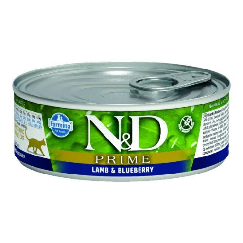 N&D Prime Wet Lamb & Blueberry 80Gr (12Τεμαχια)