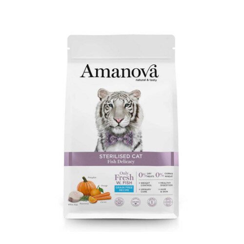 AMANOVA GRAIN FREE Sterilised Cat Fish Delicacy 1.5kg