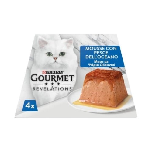 Purina Gourmet Revelations Mousse Με Ψάρια Ωκεανού 4x57gr