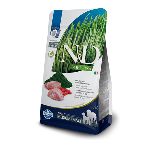 N&D Dog Spirulina Lamb & Wolfberry Αdult Μedium and Μaxi 7kg