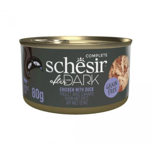 Schesir Cat After Dark Wholefood κοτόπουλο με πάπια 12x80gr
