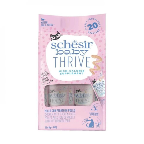 Schesir Baby Cat Pouch Thrive Mousse κοτόπουλο με συκώτι 20x8gr