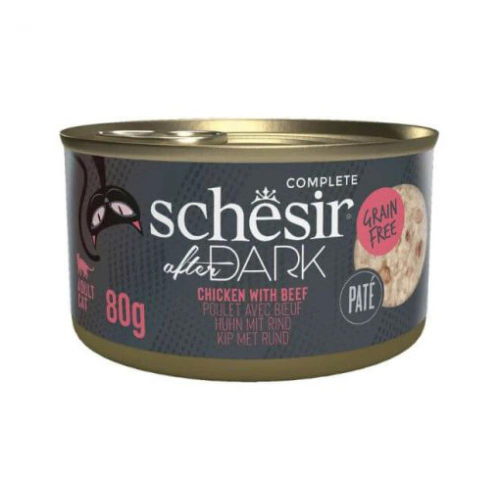 Schesir Cat After Dark Pate κοτόπουλο με μοσχάρι 12x80gr