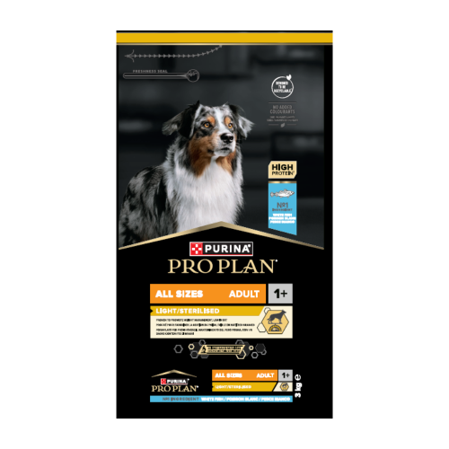 Pro Plan All Size Adult Light/Sterilised White Fish 14kg
