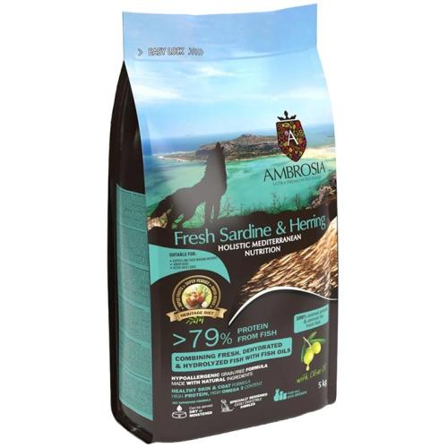 Ambrosia Mediterranean Grain Free Puppy Fresh Sardine & Herring 5kg
