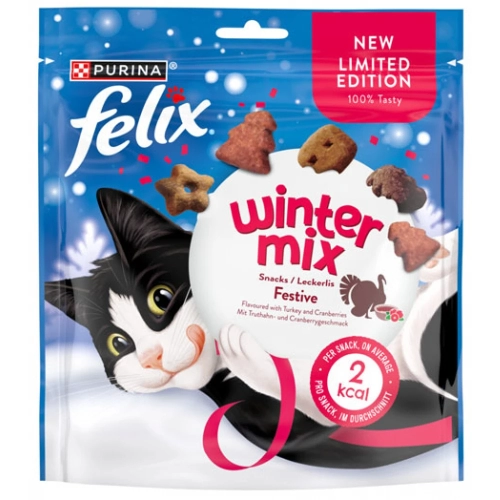 Purina Felix Party Mix Winter 200gr με Γαλοπούλα και Κράνμπερι