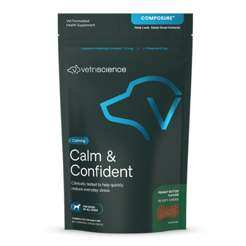VetriScience Calm & Confident Dog flavor Peanut butter  45 λιχουδιές(Composure)