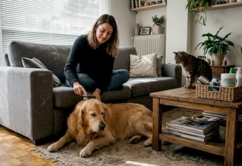 Η σωστή καθημερινή φροντίδα του σκύλου και της γάτας μέσα στο σπίτι